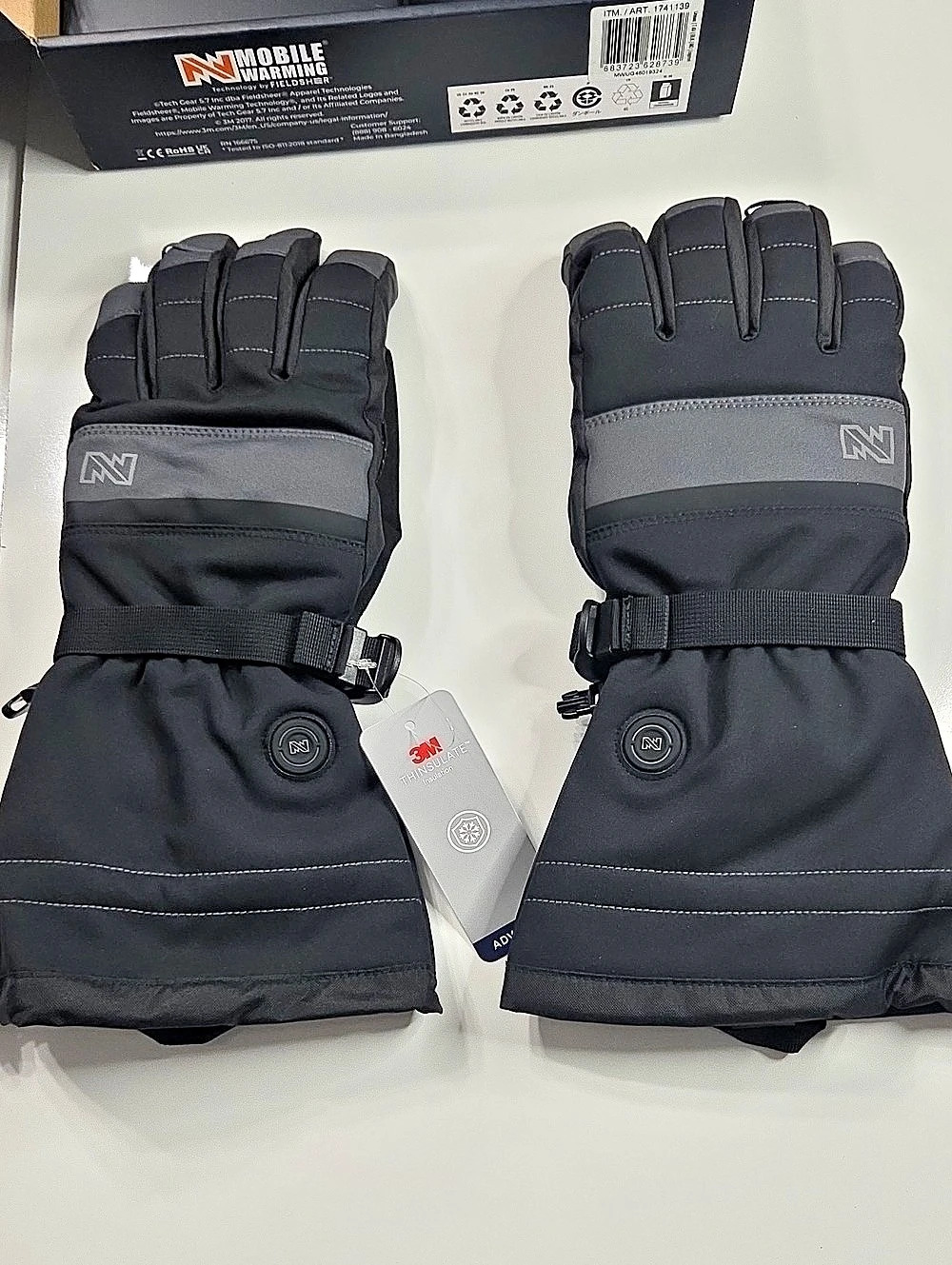 Mobile Warming Battery Powered Heated Gloves Heated Snow Gloves Medium NWT